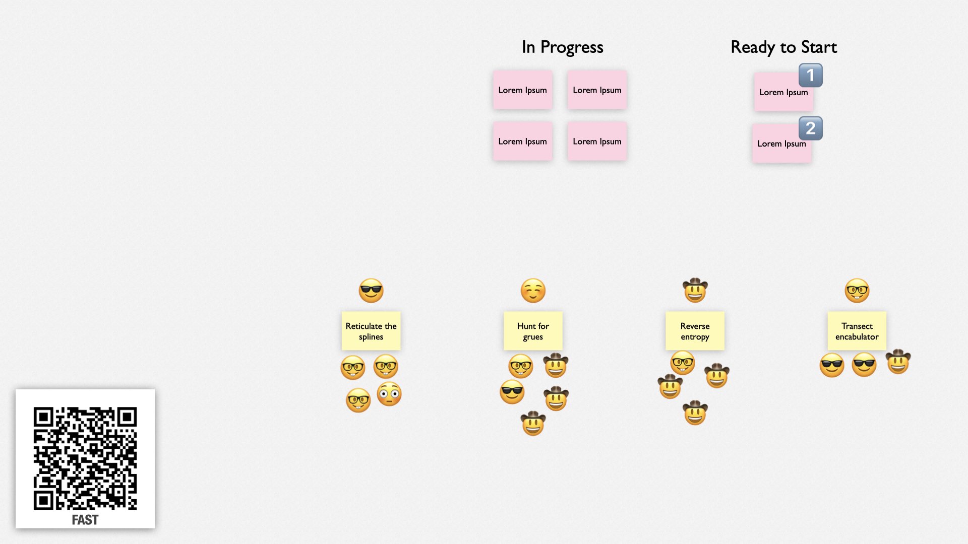 The next stage of the same image. Now all the people have moved to join the four teams shown in the previous image.